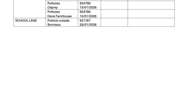 HIGHWAY & PROW FAULT REPORTS